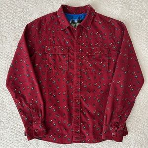 Toddland Gnome Corduroy Button Down Long Sleeve Shirt Large
